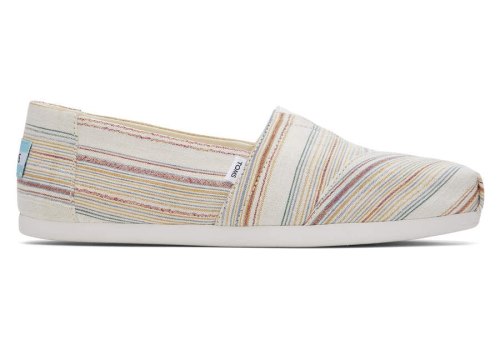 Toms Natural Soft Stripes Alpargata Stripes Recycled Cotton Women's Alpargatas | UAE350-860