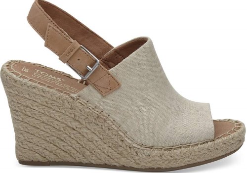 Toms Natural Monica Wedge Heel Women's Heels | UAE839-264