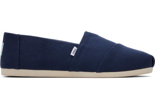 Toms Navy Alpargata Recycled Cotton Canvas Men's Alpargatas | UAE747-668