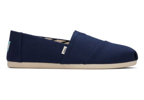 Toms Navy Alpargata Recycled Cotton Canvas Women's Alpargatas | UAE973-246