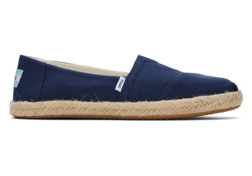 Toms Navy Alpargata Recycled Cotton Rope Espadrille Women's Espadrilles | UAE683-340