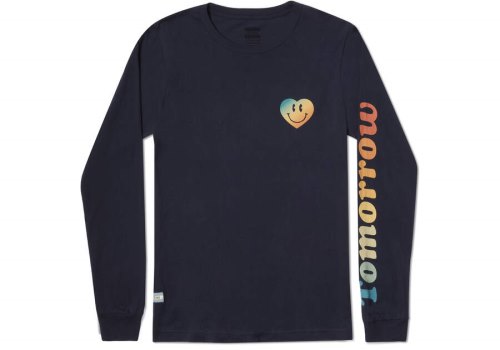 Toms Navy TOMORROW Logo Long Sleeve Women's T Shirts | UAE478-524