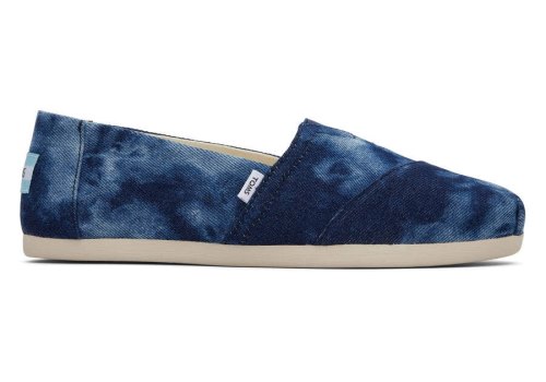 Toms Navy Washed Denim Alpargata Washed Denim Women's Alpargatas | UAE509-854