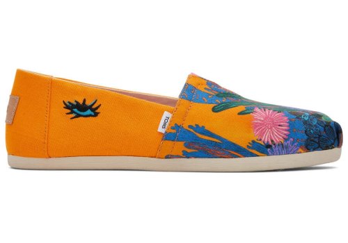 Toms Orange x Stephanie Mercado Women's Alpargatas | UAE460-679
