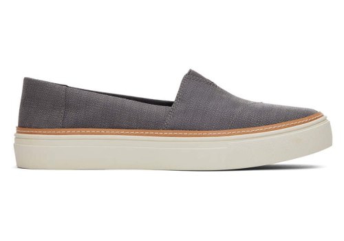 Toms Pavement Grey Parker Slip On Women's Slip On | UAE337-365