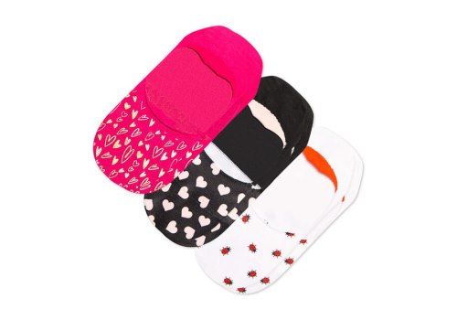 Toms Pink Multi Ultimate No Show Socks Valentines 3 Pack Women's Socks | UAE140-284