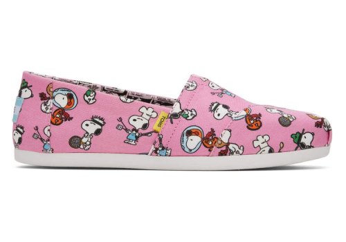 Toms Pink Snoopy Print X Peanuts® Alpargata Women's Alpargatas | UAE800-618