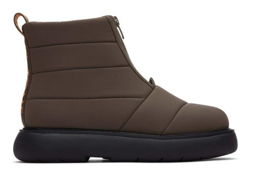 Toms Puffer Olive Mallow Boot REPREVE® Women's Boots | UAE462-808