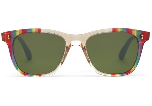 Toms Rainbow - Glass Bottle Green Unity Fitzpatrick Men's Sunglasses | UAE980-335