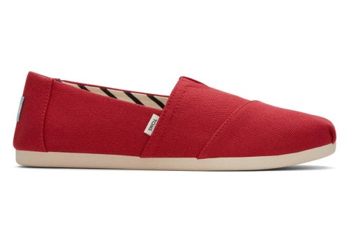 Toms Red Alpargata Recycled Cotton Canvas Women's Alpargatas | UAE482-186