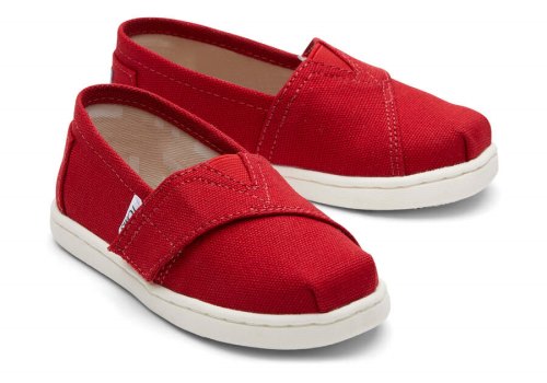 Toms Red Tiny Alpargata Canvas Kids' Alpargatas | UAE413-825