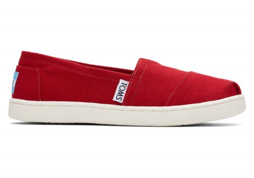 Toms Red Youth Alpargata Canvas Kids' Alpargatas | UAE891-165