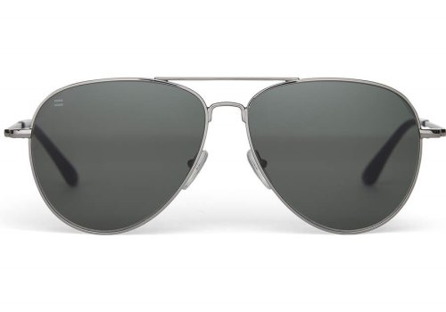 Toms Shiny Gunmetal - Green Grey Hudson Women's Sunglasses | UAE123-132