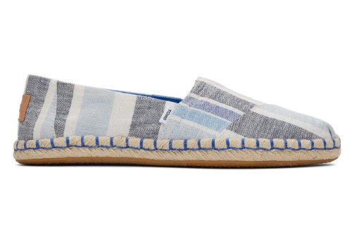 Toms Twilight Blue Multi Stripes Alpargata Rope Espadrille Women's Espadrilles | UAE922-522