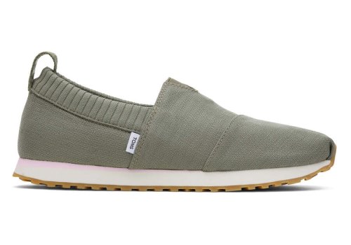 Toms Vetiver Grey Resident Women's Slip On | UAE849-938