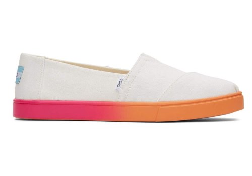 Toms White Canvas Alpargata Cupsole Slip On Women's Alpargatas | UAE249-217
