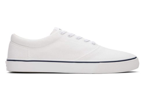 Toms White Canvas Fenix Men's Sneakers | UAE939-026