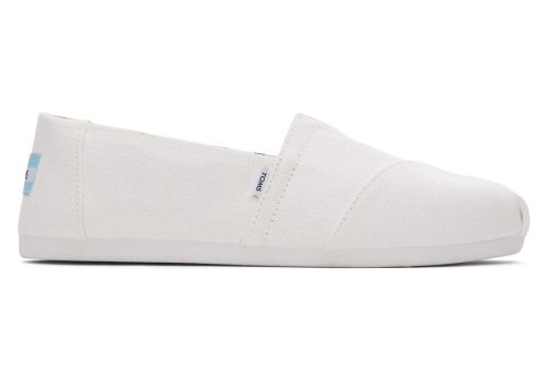 Toms White Alpargata Recycled Cotton Canvas Women's Alpargatas | UAE274-236