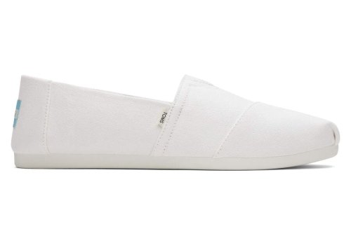 Toms White Alpargata Recycled Cotton Canvas Men's Alpargatas | UAE358-726