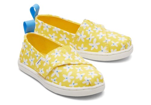 Toms Yellow Daisies Tiny Alpargata Sun Daisies Kids' Alpargatas | UAE802-463